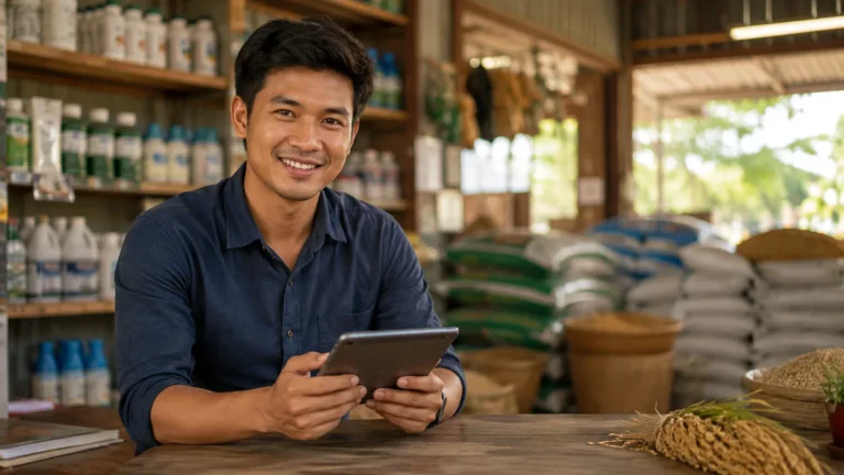ผู้ใช้งานตรวจข้อมูลสินค้าออนไลน์บนแท็บเล็ตก่อนตัดสินใจสั่งซื้อ